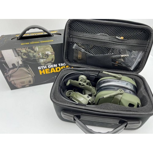 6TH GEN TACTICAL HEADSET тактическая гарнитура, звукосниматель и шумоподавление, активные в Казани