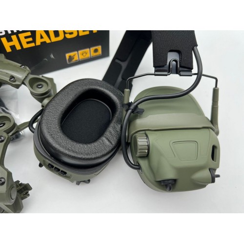 6TH GEN TACTICAL HEADSET тактическая гарнитура, звукосниматель и шумоподавление, активные в Казани