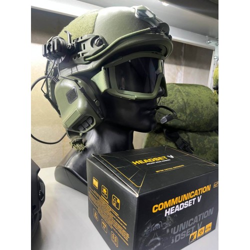 "COMMUNICATION HEADSET V" Активные тактические наушники для стрельбы в Казани