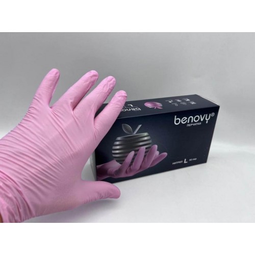 BENOVY MULTICOLOR НИТРИЛ медицинские цветные перчатки в Казани