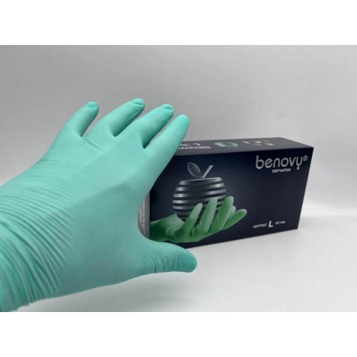 BENOVY MULTICOLOR НИТРИЛ медицинские цветные перчатки в Казани