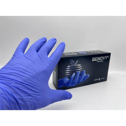 BENOVY MULTICOLOR НИТРИЛ медицинские цветные перчатки в Казани