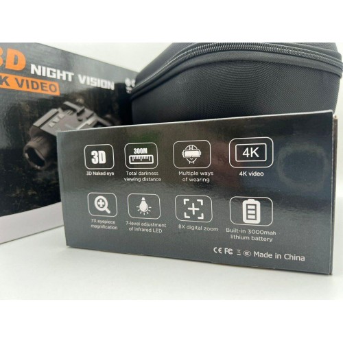 Бинокль ночного видения 3D NIGHT VISION / 4K VIDEO  (с креплением на голову)  в Казани