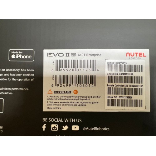 Квадрокоптер Autel Robotics EVO II Dual 640T (Thermal) Enterprise в самой максимальной топовой комплектации в Казани