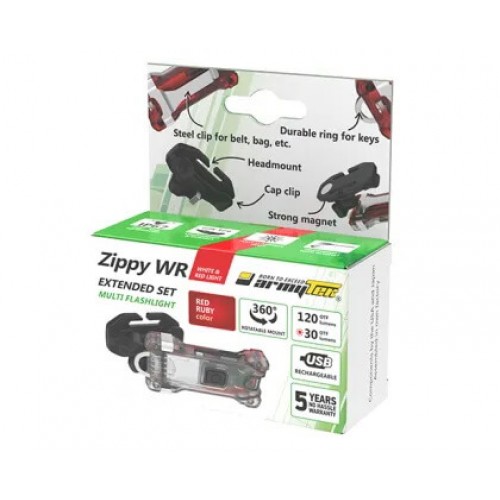 Наключный фонарь Armytek Zippy Extended Set WR (Red Ruby) в Казани