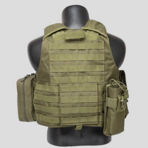Тактический разгрузочный жилет «5 / пять карманов» с подсумками Tactical Molle Plate Carrier для съемных бронепластин в Казани